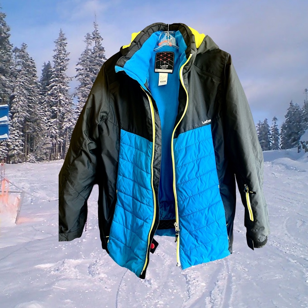 Wed’ze 500 Decathlon Blu, Black & Yellow Ski Jacket Child Size 12 years
